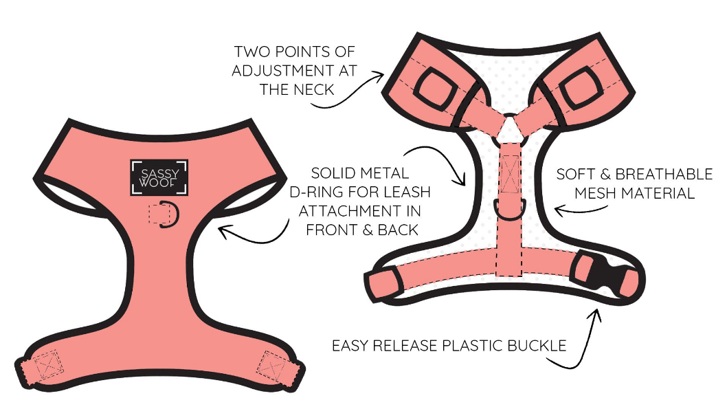 The Sassy Wolf Collection | Adjustable Harness