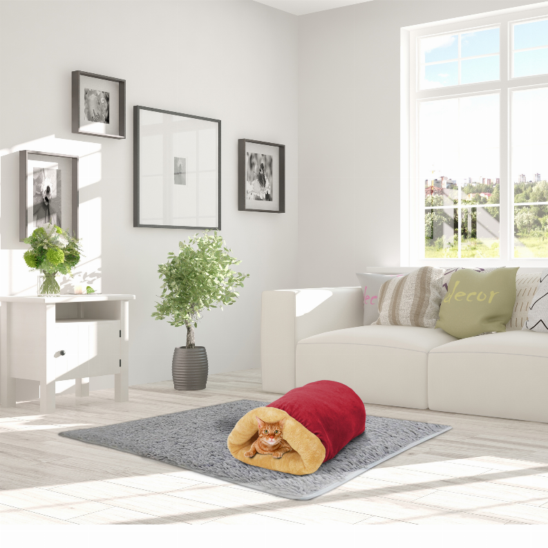 4 in 1 Self Warming Burrow Cat Bed